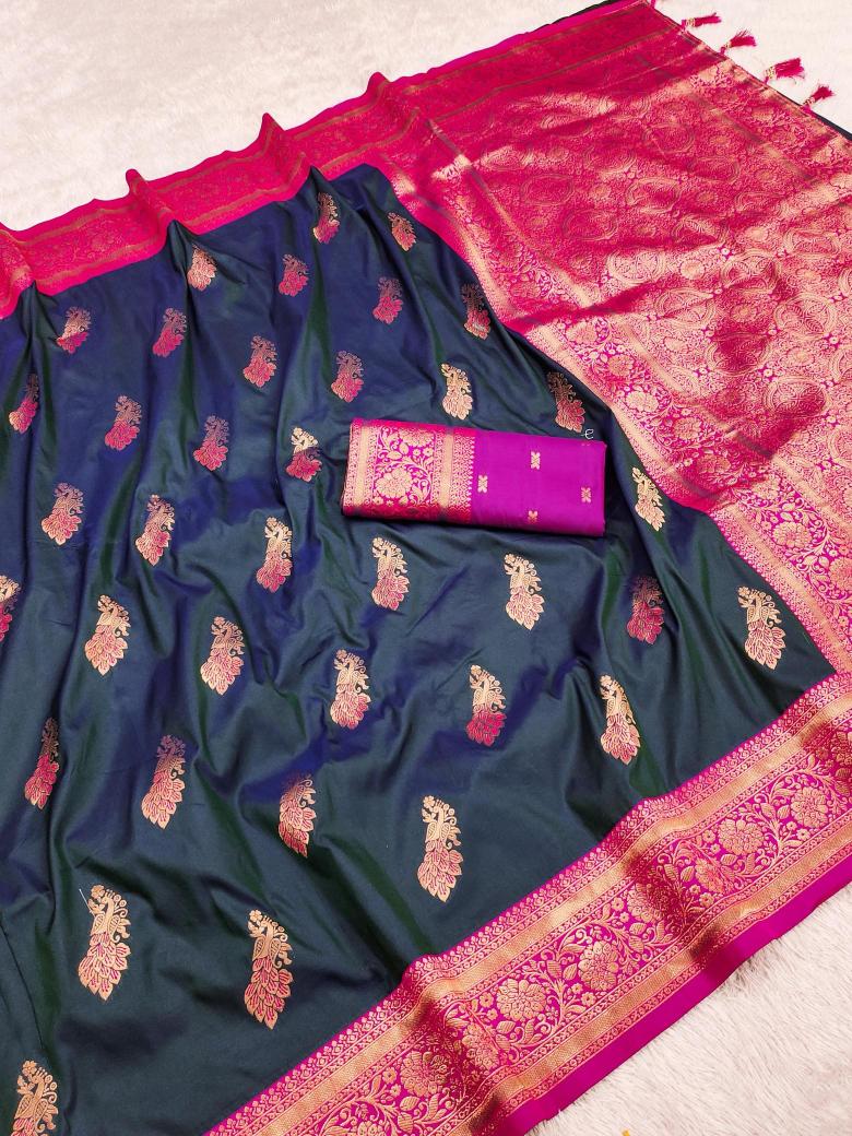 Mahima soft silk peacock Wholesale saree dealers in Kolkata