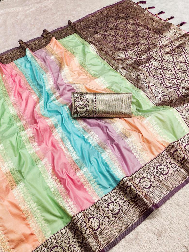 Multi colour catlouge soft banarasi silk  Indian Saree Wholesale Suppliers