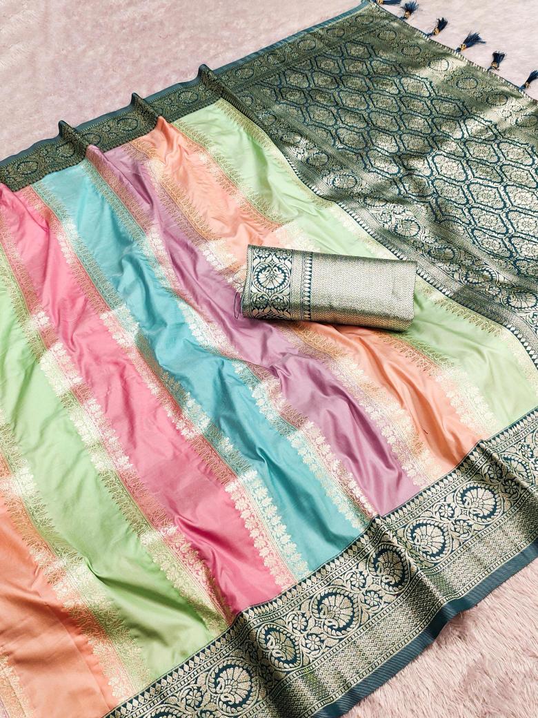 Multi colour catlouge soft banarasi silk  Indian Saree Wholesale Suppliers