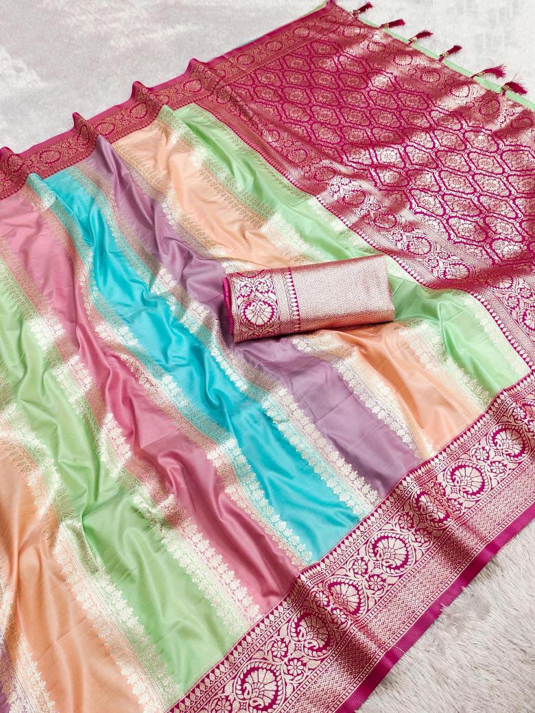 Multi colour catlouge soft banarasi silk  Indian Saree Wholesale Suppliers