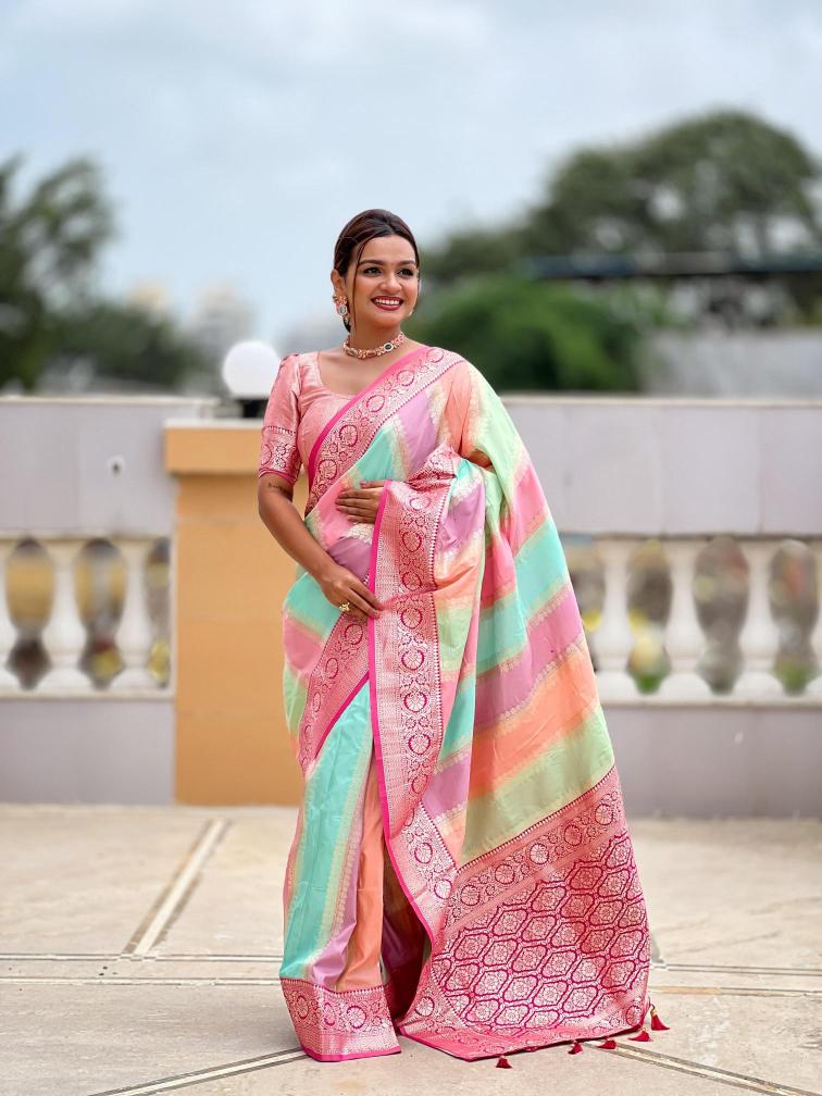 Multi colour catlouge soft banarasi silk  Indian Saree Wholesale Suppliers