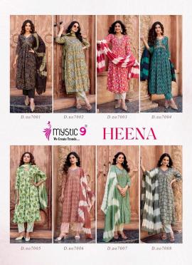Mystic9 heena vol 7 Long kurti wholesalers in Ahmedabad