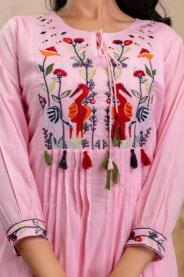 New mulmul cotton embroidered Wholesale kurti manufacturers in Delhi