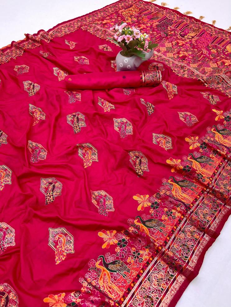 Pashmina silk kashmiri meenakari zari Designer sarees in Ahmedabad
