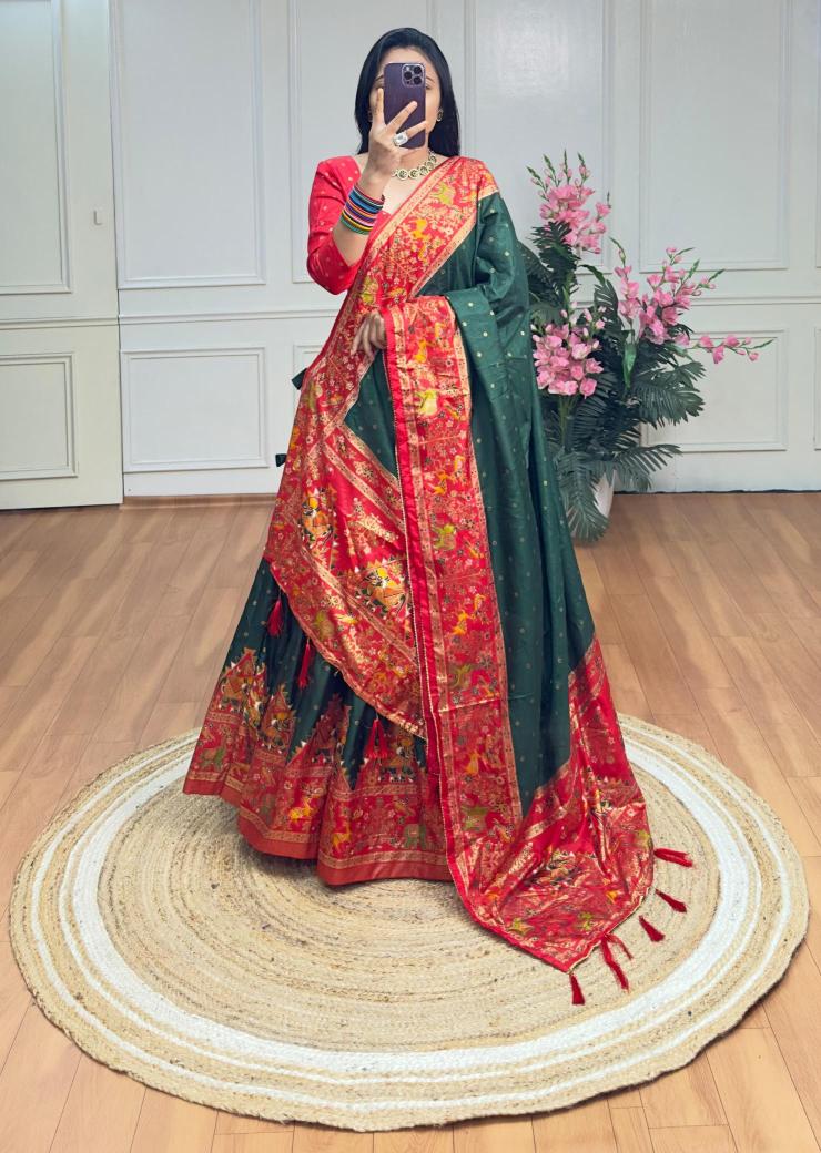 Piramid Green Dola Silk Wholesale lehenga choli suppliers