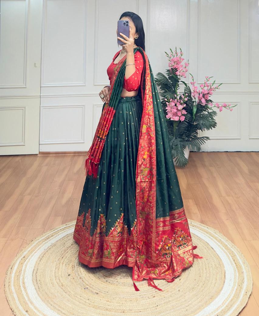 Piramid Green Dola Silk Wholesale lehenga choli suppliers