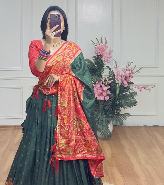 Piramid Green Dola Silk Wholesale lehenga choli suppliers