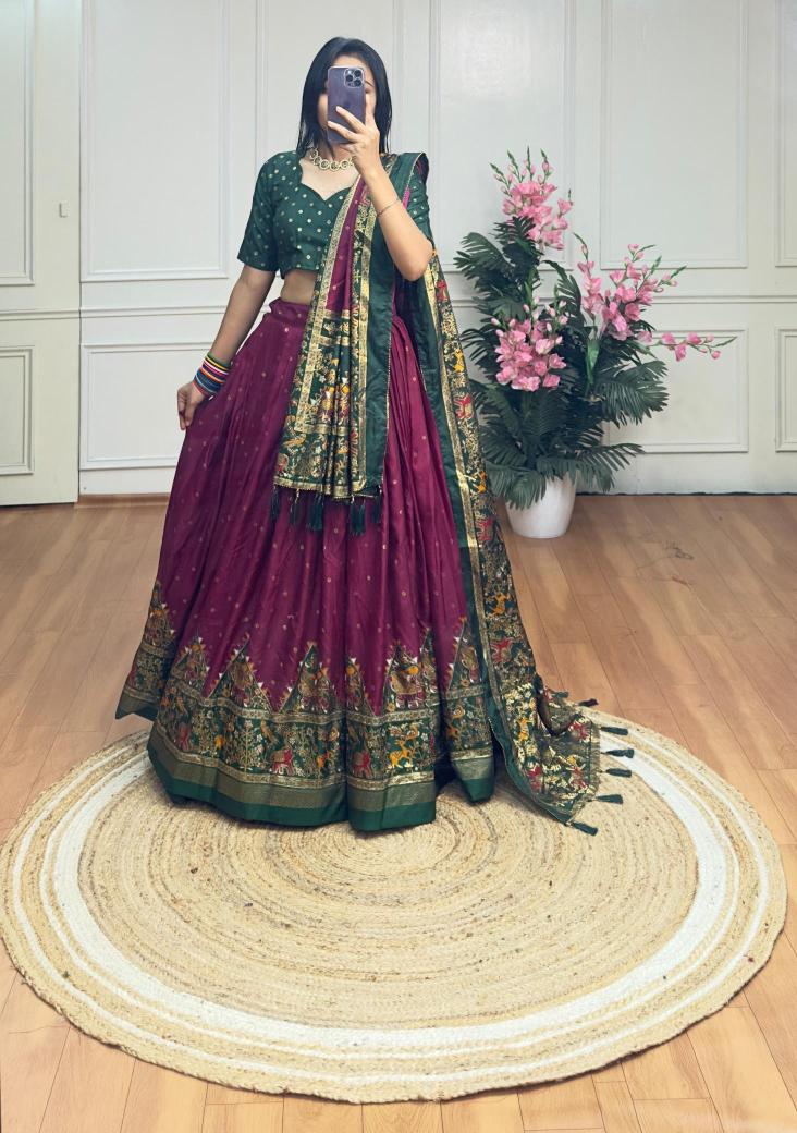 Piramid Green Dola Silk Wholesale lehenga choli suppliers