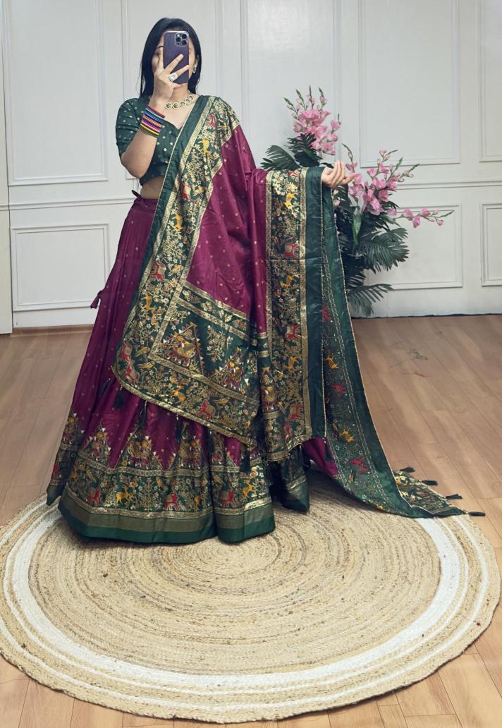 Piramid Green Dola Silk Wholesale lehenga choli suppliers