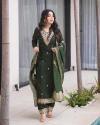 Presenting green color roman silk 3 Kurti wholesaler in Surat
