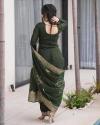 Presenting green color roman silk 3 Kurti wholesaler in Surat