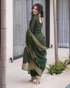 Presenting green color roman silk 3 Kurti wholesaler in Surat