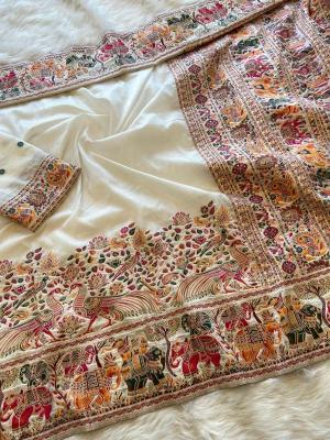 Pure soft rajwadi pashmina Wholesale saree price in Surat