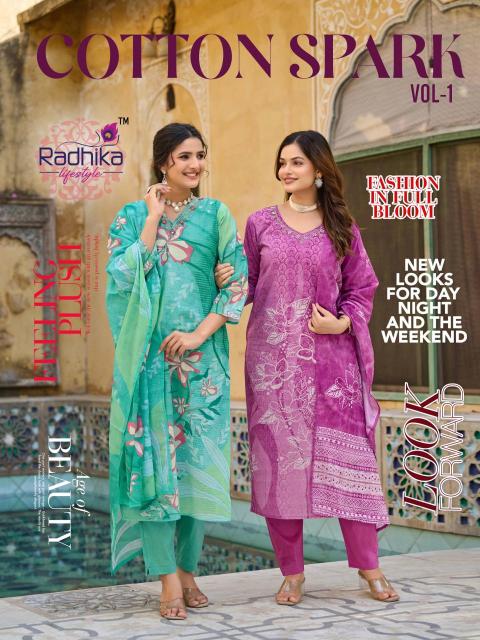 Radhika lifestyle cotton apark vol 1 Ladies kurtis in Ahmedabad