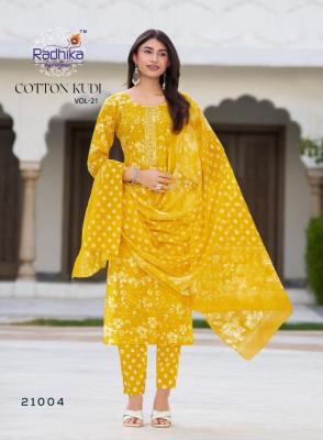 Radhika lifestyle cotton kudi vol 21 Kurti manufacturers in Surat