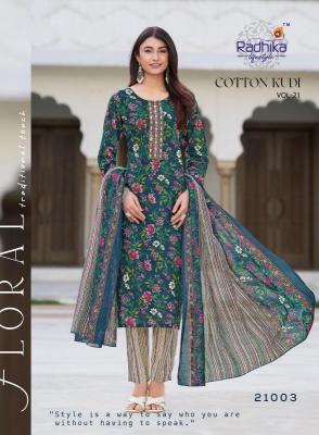 Radhika lifestyle cotton kudi vol 21 Kurti manufacturers in Surat