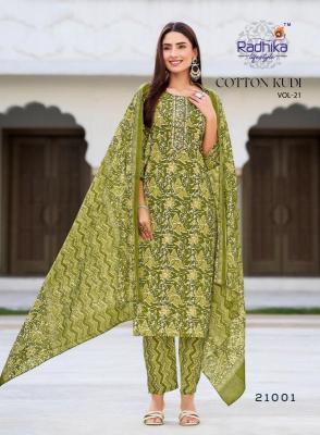 Radhika lifestyle cotton kudi vol 21 Kurti manufacturers in Surat