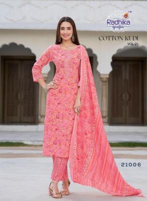 Radhika lifestyle cotton kudi vol 21 Kurti manufacturers in Surat