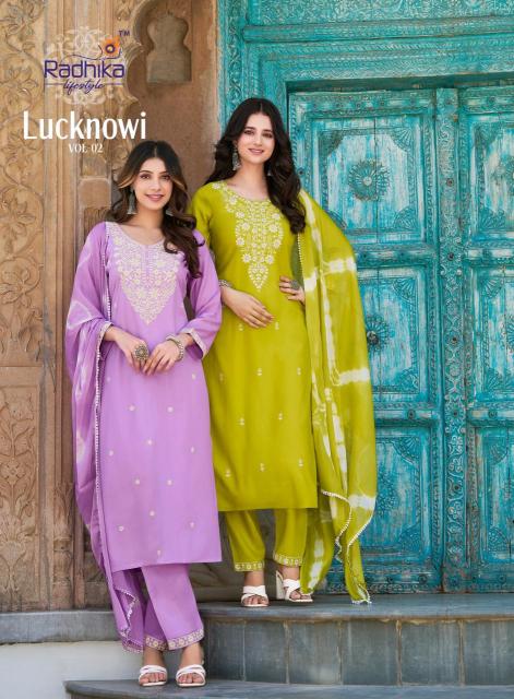 Radhika lifestyle lucknowi vol 2 Kurti wholesale suppliers in Ahmedabad