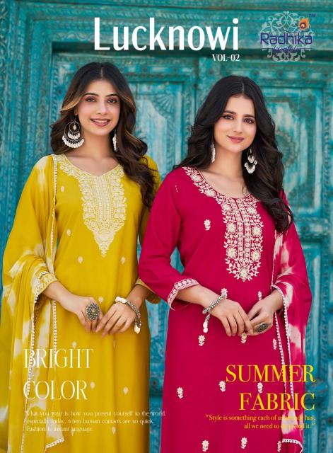 Radhika lifestyle lucknowi vol 2 Kurti wholesale suppliers in Ahmedabad