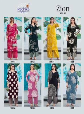 Radhika lifestyle zion vol 1 co ord set Ladies kurti wholesale market in Mumbai