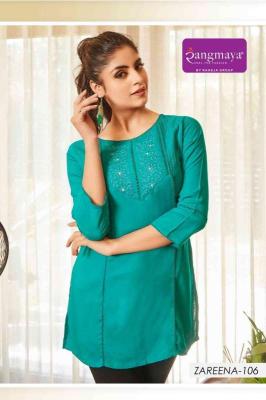 Rangmaya Zareena indian short kurtis for jeans