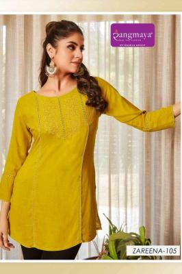 Rangmaya Zareena indian short kurtis for jeans