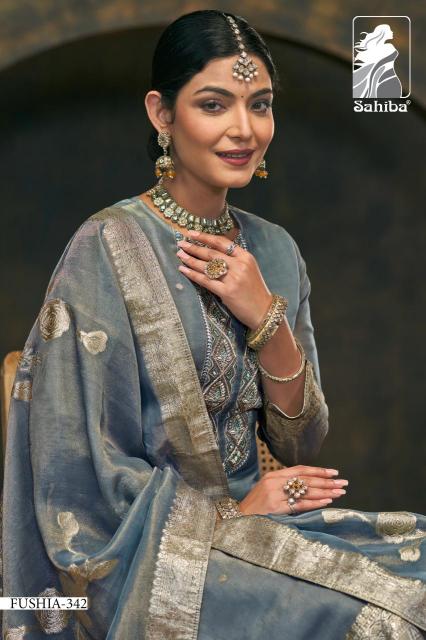 Sahiba fushia Low price dress materials wholesale