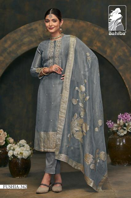 Sahiba fushia Low price dress materials wholesale