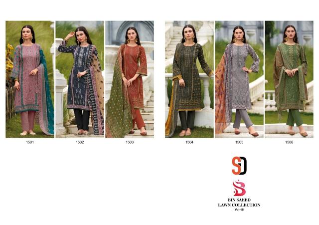 Sharadddha designer bin saeed vol 15 Hyderabad dress material market