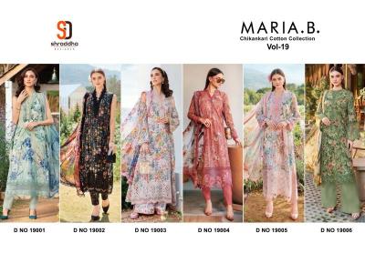 Sharaddha designer maria b.vol 19 Cotton dress material wholesale