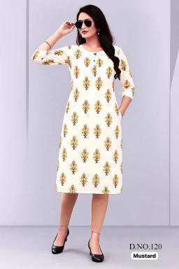 Shorya white straight rayon printed indian designer kurti online