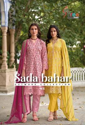 Shree fab sada bahar cutwork collection nx Wholesale cotton dress materials