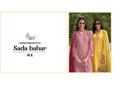Shree fab sada bahar cutwork collection nx Wholesale cotton dress materials