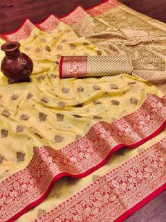 Soft silk Nx-152 with beautiful gold zari Wholesale Saree in Ahmedabad