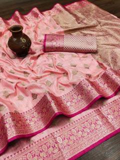 Soft silk Nx-152 with beautiful gold zari Wholesale Saree in Ahmedabad