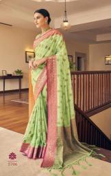 Soft silk Nx-152 with beautiful gold zari Wholesale Saree in Ahmedabad