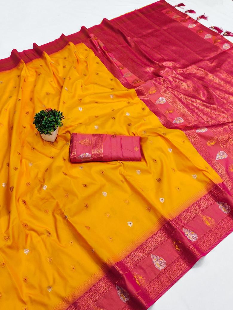 Soft silk with zari weaving  Saree wholesale market