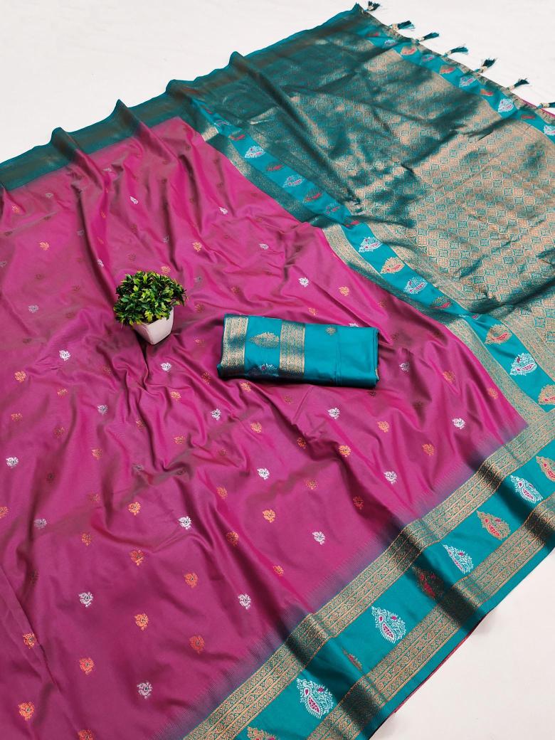 Soft silk with zari weaving  Saree wholesale market