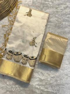 Special tusser quality with kalankari Indian Saree wholesaler