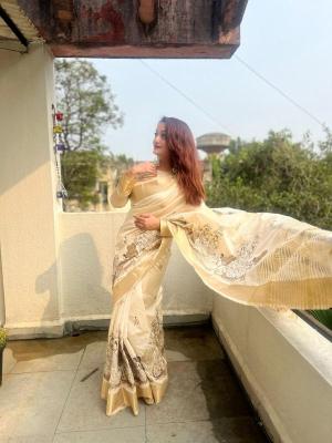 Special tusser quality with kalankari Indian Saree wholesaler