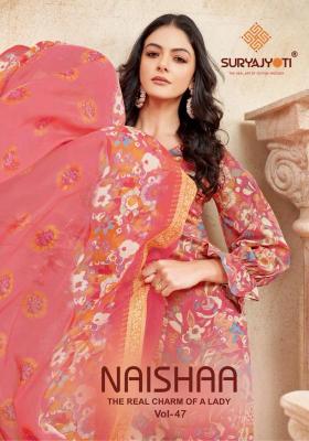 Suryajyoti naishaa vol-47 Wholesale dress materials in Gujarat