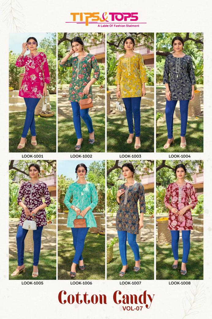 Tips & tops cotton candy vol 7 Kurti exporters in Ahmedabad