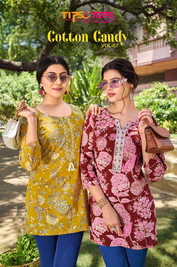 Tips & tops cotton candy vol 7 Kurti exporters in Ahmedabad