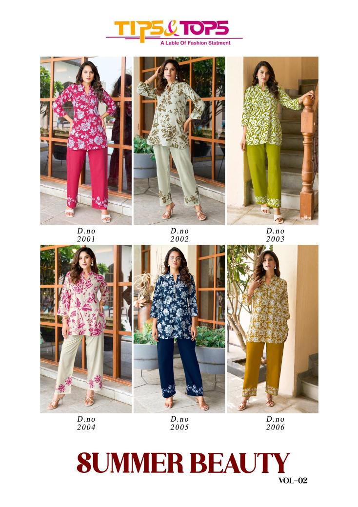 Tips & tops summer beauty vol 2 Designer kurtis wholesale in Ahmedabad