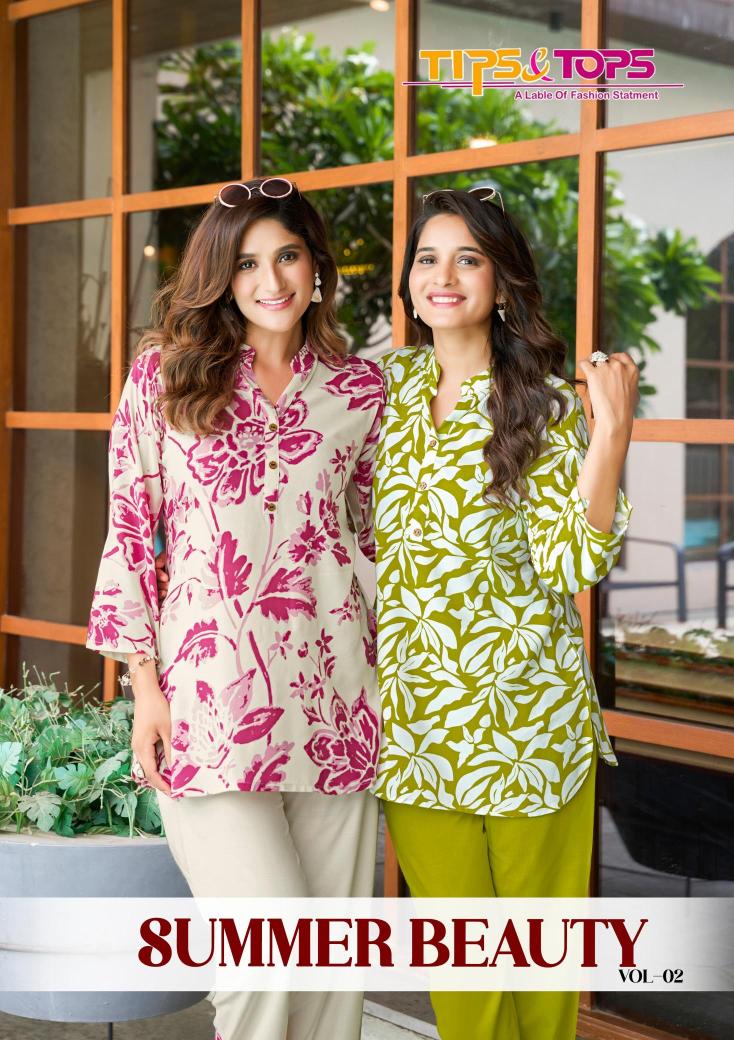 Tips & tops summer beauty vol 2 Designer kurtis wholesale in Ahmedabad