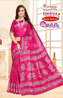 VJ iswarya batik speical vol-01 cotton printed Surat saree wholesale catalogs