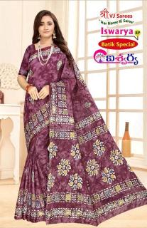 VJ iswarya batik speical vol-01 cotton printed Surat saree wholesale catalogs
