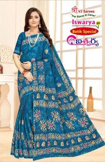 VJ iswarya batik speical vol-01 cotton printed Surat saree wholesale catalogs
