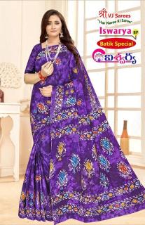 VJ iswarya batik speical vol-01 cotton printed Surat saree wholesale catalogs